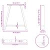 vidaXL Esstischbeine A-Form 2 Stk. Anthrazit 70x(72-73) cm Stahl