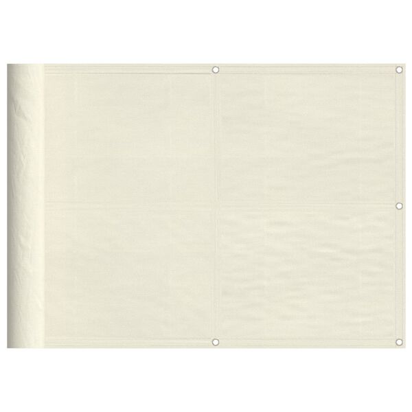 vidaXL Balkon-Sichtschutz Creme 75x700 cm 100 % Polyester-Oxford