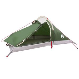 vidaXL Trekkingzelt 4 Personen Gr&uuml;n 185T Polyester mit PU-Beschichtung