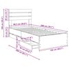 vidaXL Bettrahmen Graues Sonoma 100 x 200 cm Ingenieurs Holz