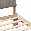 vidaXL Bettgestell Braun und Taupe 140 x 190 cm Massivholz Kiefer
