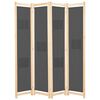 vidaXL 4-teiliger Raumteiler Grau 160 x 170 x 4 cm Stoff