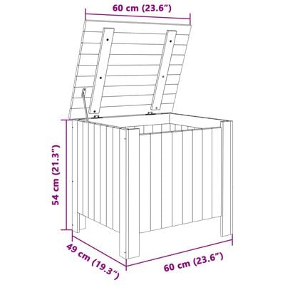 vidaXL Truhe mit Deckel RANA 60x49x54 cm Massivholz Kiefer