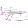 vidaXL Bettrahmen mit Kopfteil Beton Grau 200 x 200 cm Ingenieurs Holz