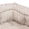 vidaXL 1-Sitzer Modularer Pouf Beige Stoff