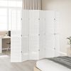 vidaXL 6-tlg. Raumteiler Wei&szlig; Massivholz Paulownia