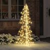 vidaXL Weihnachtsbaum mit 160 LEDs Warmes Wei&szlig; 150 cm PET