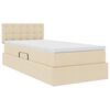 vidaXL Aufbewahrungsbett mit Matratze Creme 90 x 190 cm Holzwerkstoff