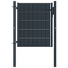 vidaXL Gartentor aus PVC und Stahl 100 x 81 cm Anthrazit