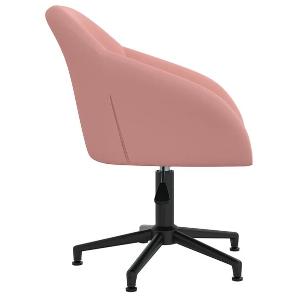 vidaXL Esszimmerst&uuml;hle 6 Stk. Drehbar Rosa Samt