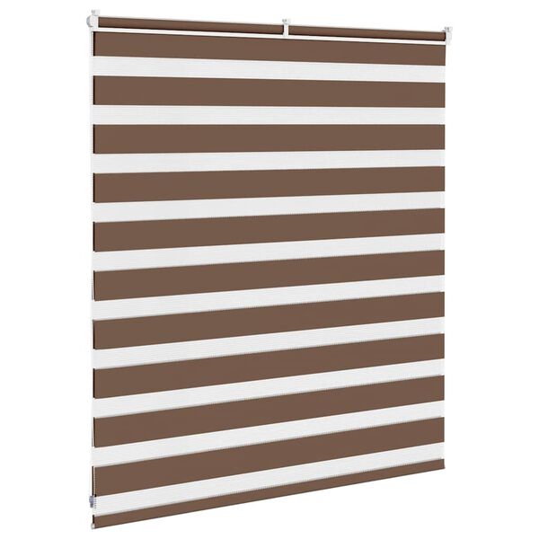 vidaXL Doppelrollo Braun 130x100 cm Stoffbreite 125,9 cm Polyester