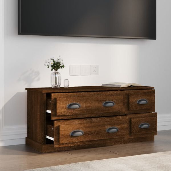vidaXL TV-Schrank Braun Eichen-Optik 100x35,5x45 cm Holzwerkstoff