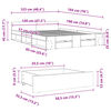 vidaXL Bettgestell mit Schubladen Grau Sonoma 120x190 cm Holzwerkstoff