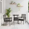 vidaXL Garten Essgruppe 3 pcs Schwarz Poly-Rattan