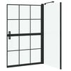 vidaXL Bad-Duschschirm Schwarz und Transparent 116 x 68 x 128 cm