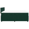 vidaXL Boxspringbett mit Matratze Dunkelgr&uuml;n 160x200 cm Samt