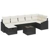 vidaXL Sofa Set 8 stk. Schwarz Poly-Rattan