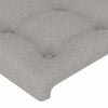 vidaXL LED Kopfteil Hellgrau 147x16x118/128 cm Stoff