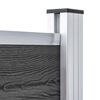 vidaXL Zaunelement Set WPC 872x146 cm Schwarz