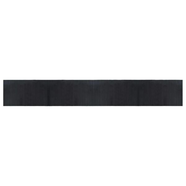 vidaXL Teppich Rechteckig Schwarz 60x400 cm Bambus