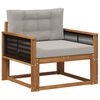 vidaXL Outdoor Mittelsofa Natur und Hellgrau 83 x 91 x 73 cm