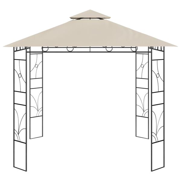 vidaXL Pavillon 3x3x2,7 m Creme 160 g/m²
