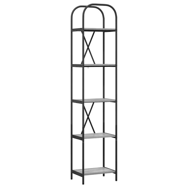vidaXL B&uuml;cherregal Graues Sonoma 40 x 30 x 183 cm Holzwerkstoff