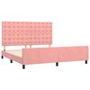 vidaXL Bettgestell mit Kopfteil Rosa 180x200 cm Samt