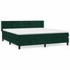 vidaXL Boxspringbett mit Matratze Dunkelgr&uuml;n 180x200 cm Samt