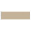vidaXL Ausziehbares Seitenmarkise Beige 600 x 117 cm Polyester