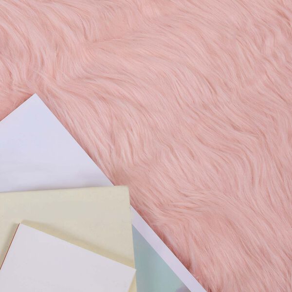 vidaXL Kunstschaffell Teppich Tafalla Rosa 50 x 80 cm Polyester