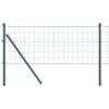 vidaXL Zaun mit Pfosten Gr&uuml;n 0,4 x 10 m Stahl und PVC