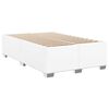 vidaXL Boxspringbett mit Matratze Wei&szlig; 120x190 cm Kunstleder
