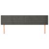 vidaXL Kopfteil mit Ohren Dunkelgrau 183x16x78/88 cm Samt