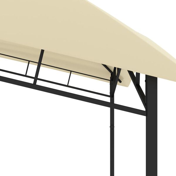 vidaXL Gartenpavillon 4x4x2,9 m Cremewei&szlig; 180 g/m&sup2;