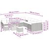 vidaXL Garten-Sofa-Set mit Kissen mit Speicher mit Kissen 13 pcs Grau