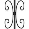 vidaXL Gartenzaun Kampen mit Speerspitze Schwarz 240 x 100 cm Stahl