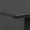 vidaXL Garten-Esstisch Schwarz 150x80x74 cm Stahl und Glas