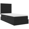 vidaXL Aufbewahrungsbett mit Matratze Schwarz 90 x 200 cm Samt