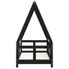 vidaXL Kinderbett Schwarz 70x140 cm Massivholz Kiefer