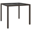 vidaXL 3-tlg. Garten-Essgruppe mit Kissen Braun Poly Rattan