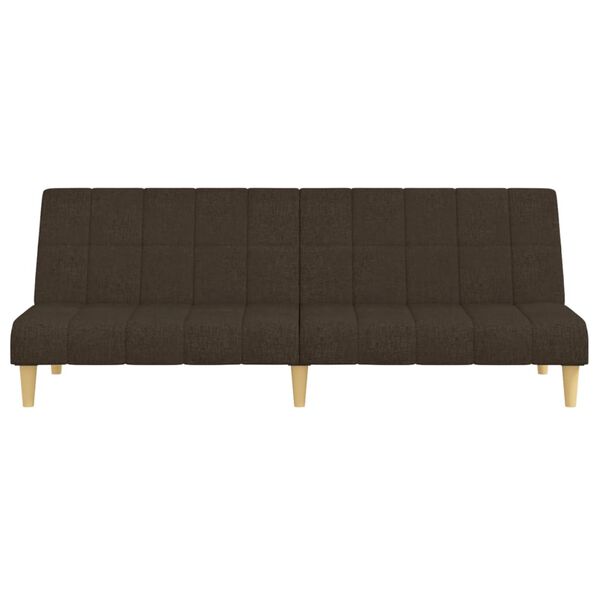 vidaXL Schlafsofa 2-Sitzer Dunkelbraun Stoff