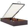 vidaXL Ottoman-Bett mit Matratze Dunkelbraun 90x200 cm Stoff