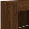 vidaXL Sideboard mit LED-Leuchten Braun Eichen-Optik 202x37x67 cm