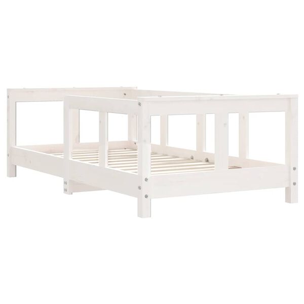 vidaXL Kinderbett Wei&szlig; 70x140 cm Massivholz Kiefer