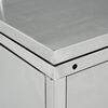 vidaXL M&uuml;lltonnenbox f&uuml;r 3 Tonnen 240 L Edelstahl