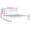 vidaXL Bettgestell mit Kopfteil Metall Schwarz 150x200 cm