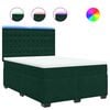 vidaXL Boxspringbett mit Matratze Dunkelgr&uuml;n 140x190 cm Samt
