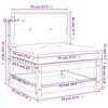 vidaXL Gartensofa ohne Armlehnen mit Kissen Kiefernholz Impr&auml;gniert