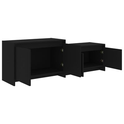 vidaXL TV-Schrank Schwarz 146,5x35x50 cm Holzwerkstoff